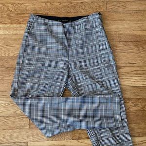 Plaid Ankle Cropped Pants